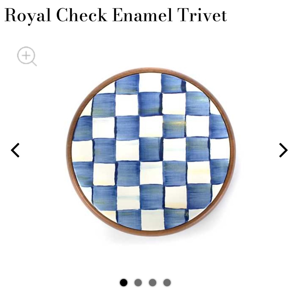NEW MACKENZiE-CHiLDS Royal Check Small Trivet